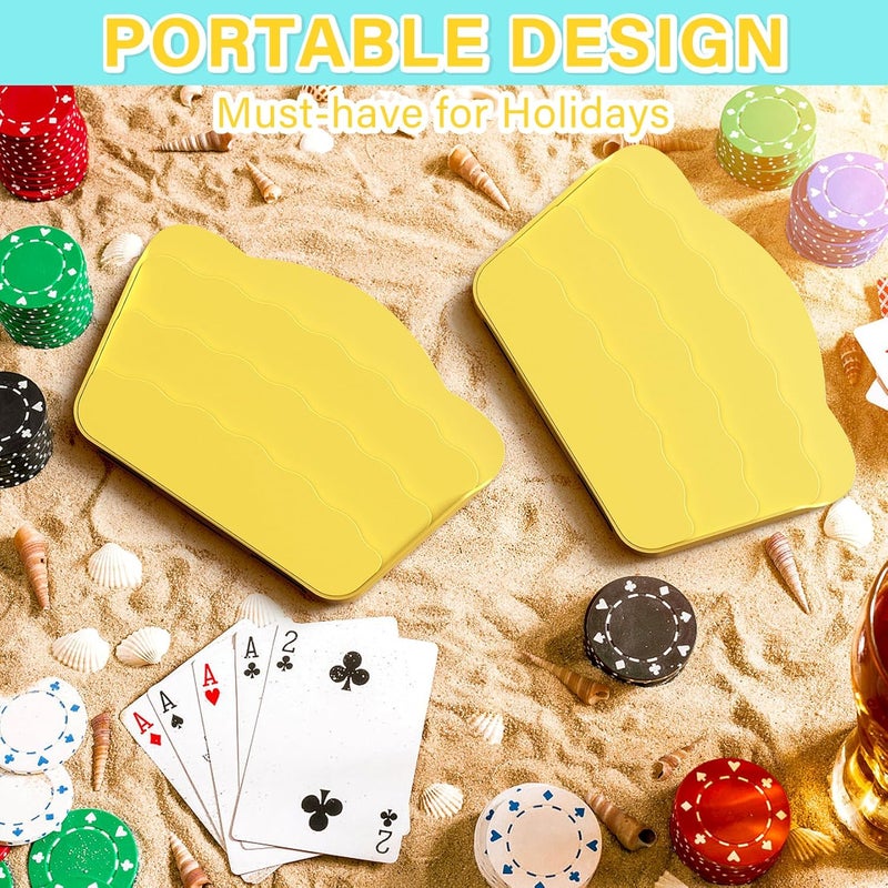 Tenyond Card Holders for Playing Cards - 2 Pack Playing Card Holder w/Foldable Stand for Stocking Stuffer, Travel Game, for Senior, Little or Arthritis Hand, UNO, Poker, or Holiday Game Night, Yellow - Image 5